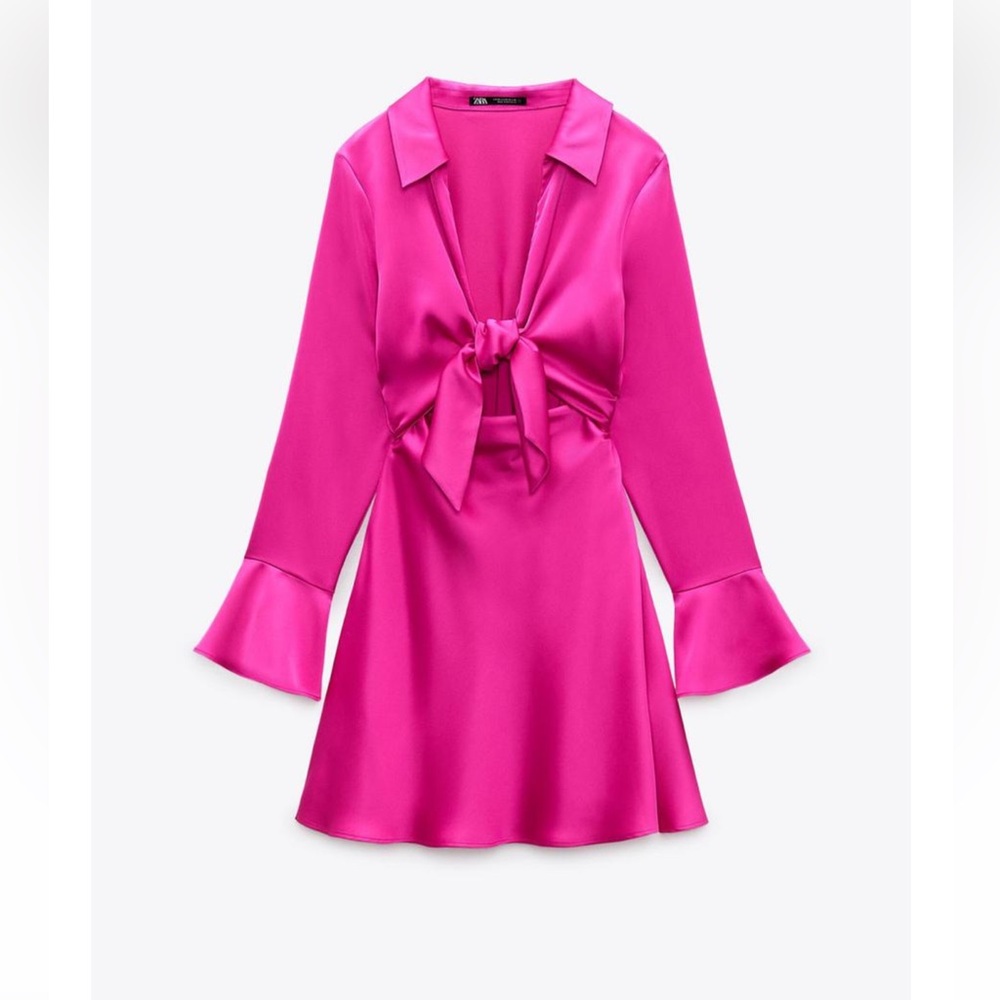 Zara Satin Effect Mini Dress